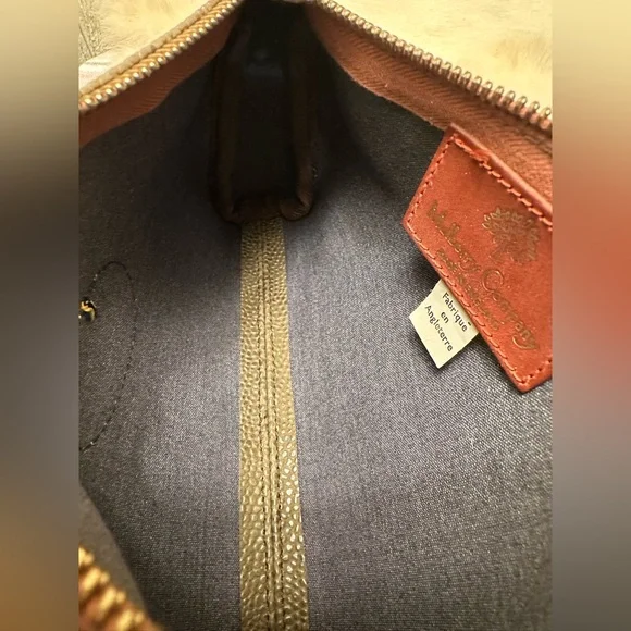 Mulberry Scotchgrain Wash Case/Clutch in Green Pebble/Chestnut - Picture 10 of 10